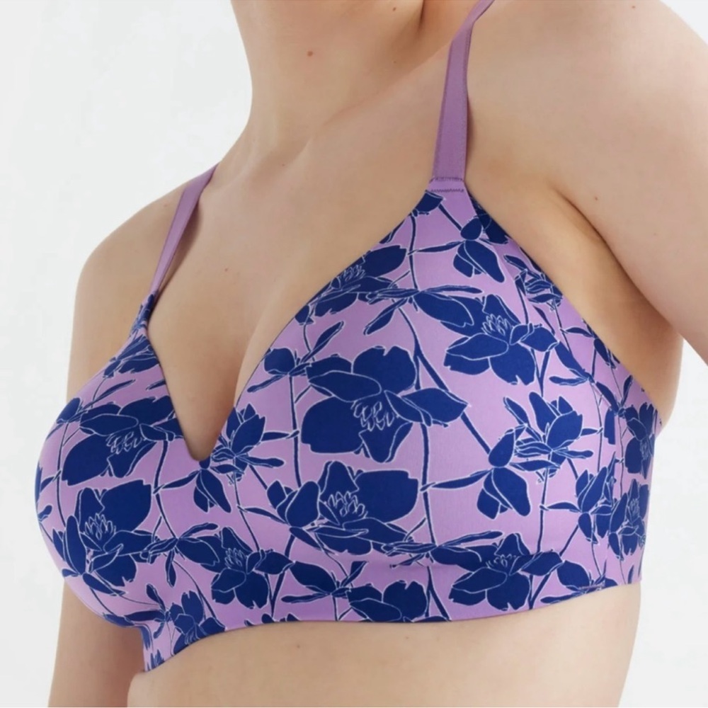 KNIX 8++ WingWoman contour bra Violet Magnolia Wirelss plus size purple 40G 42G
